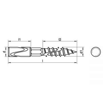 Skruvstift A2 M8x100mm