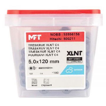 MFT Träskruv XLNT 5,0x120mm